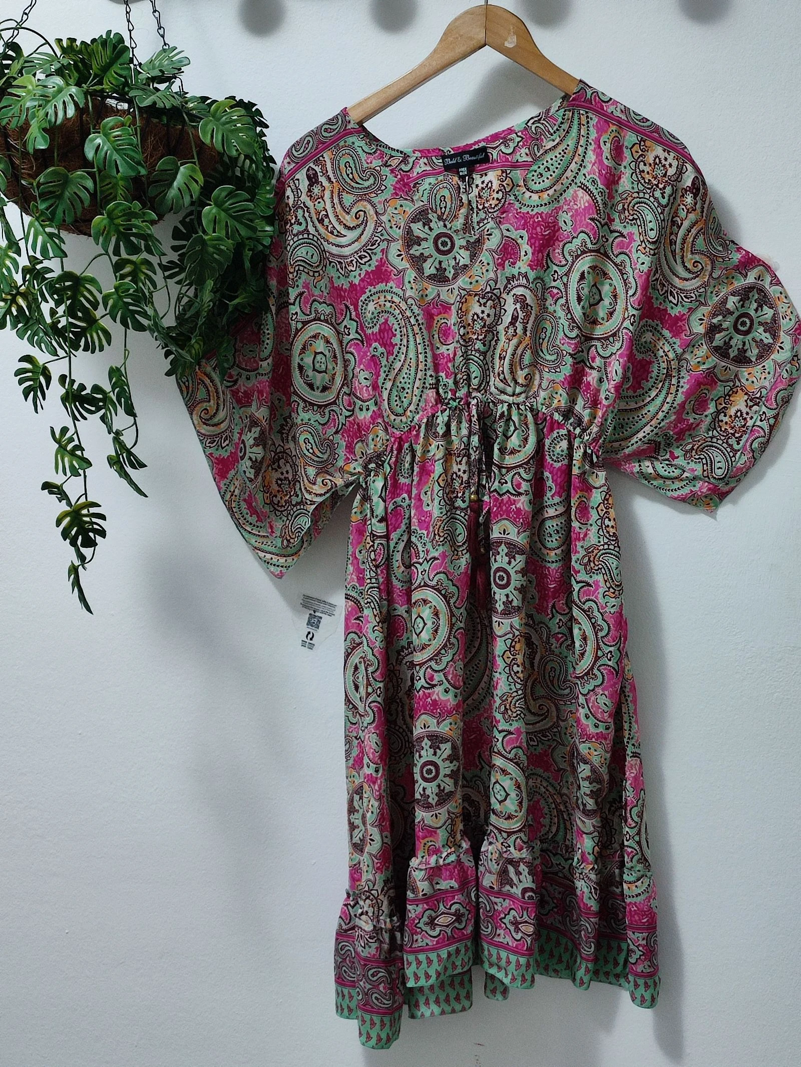 Vestido corto boho estampado paisley / Tunica veraniega